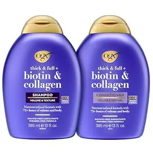 OGX shampoo and conditioner how to make hair shiny and glossy​