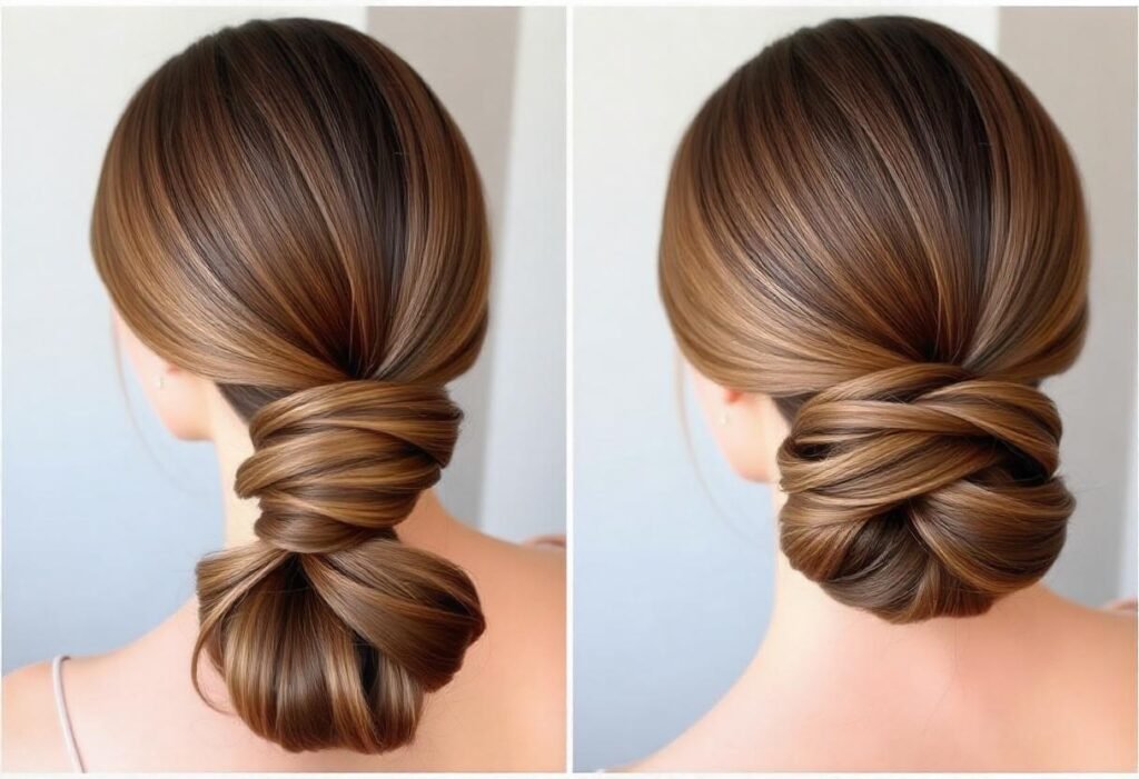 Clean, Back Bun Hairstyle